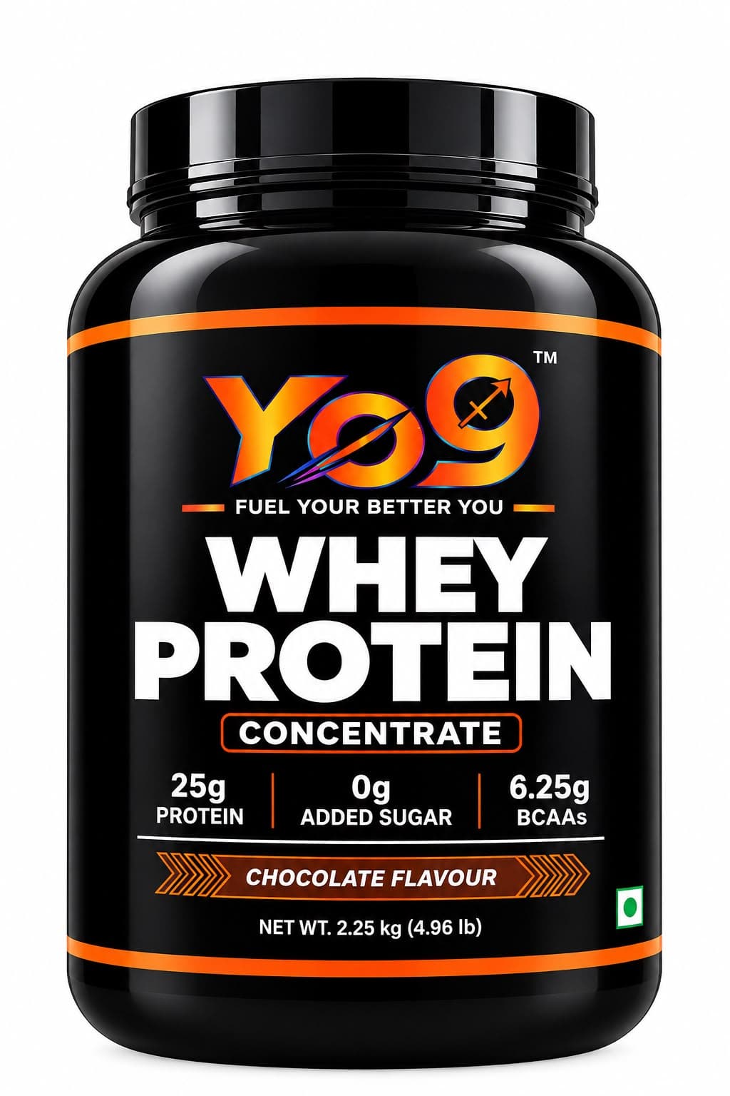 YO9 Whey Protein Rich Chocolate 2.25 kg – front